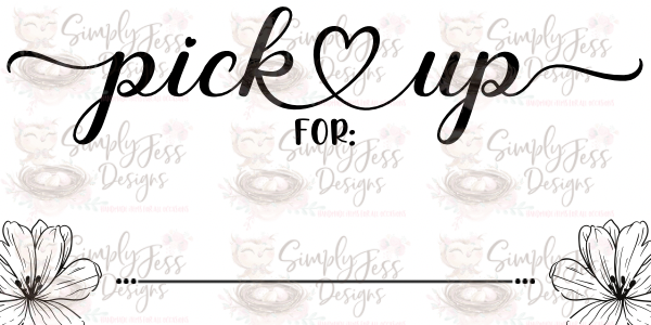 Pick up for: