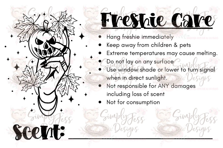 Pumpkin Freshie Care