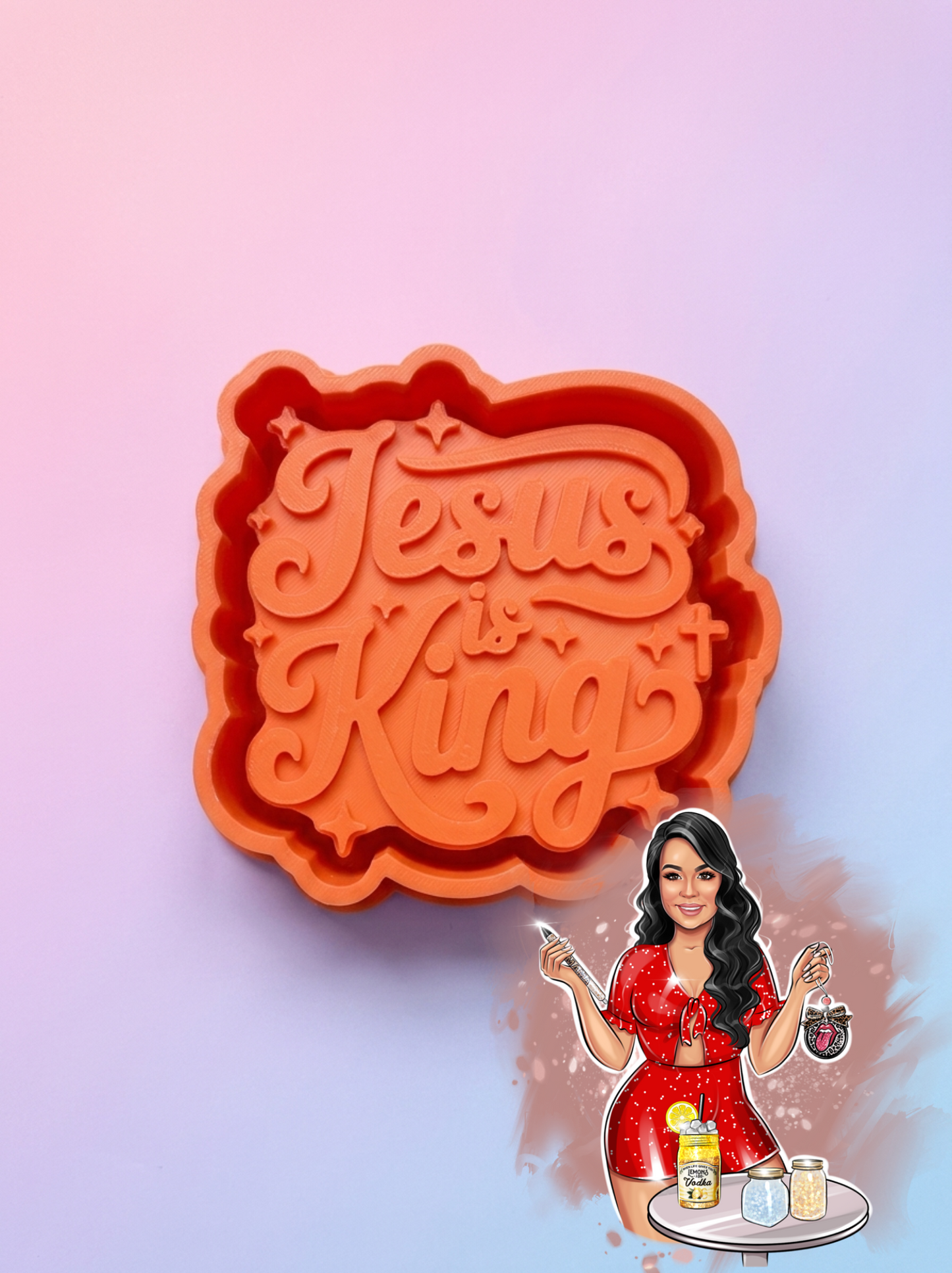 Jesus is King Freshie Mold