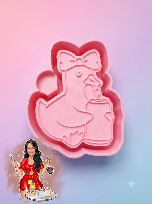 Goose with Drink Freshie Mold