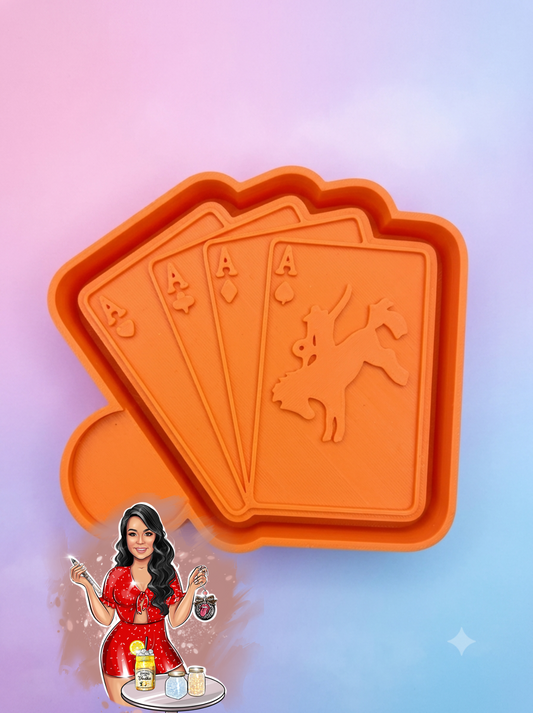 Aces Cowboy Cards Freshie Mold
