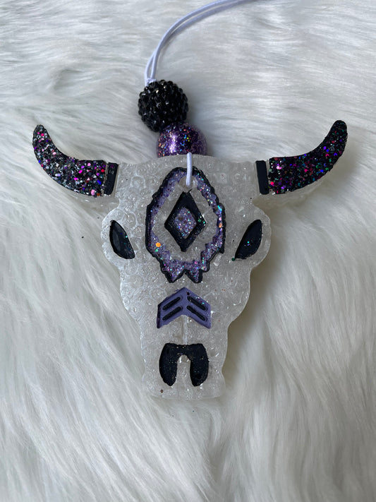 Purple bull skull