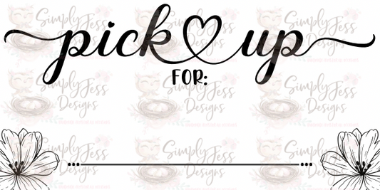 Pick up for: